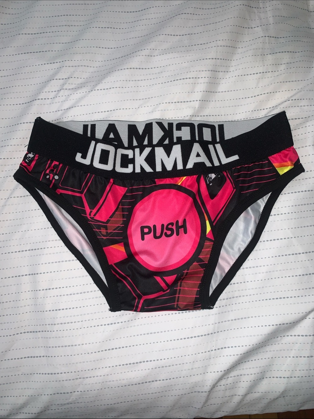 Jockmail Men’s Pink & Black Push Briefs